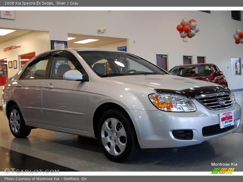 Silver / Gray 2008 Kia Spectra EX Sedan