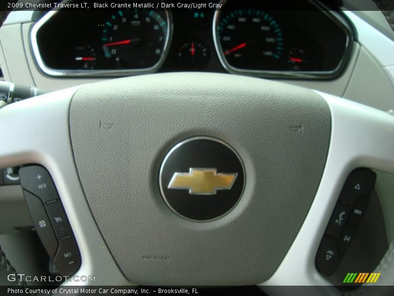 Black Granite Metallic / Dark Gray/Light Gray 2009 Chevrolet Traverse LT