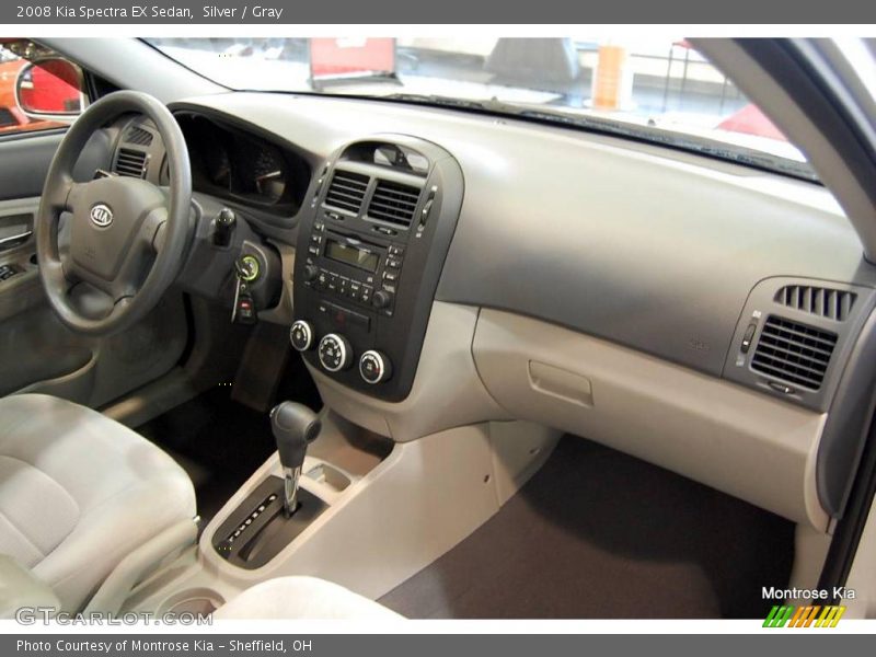 Silver / Gray 2008 Kia Spectra EX Sedan
