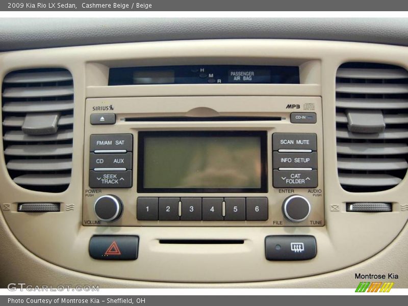 Cashmere Beige / Beige 2009 Kia Rio LX Sedan