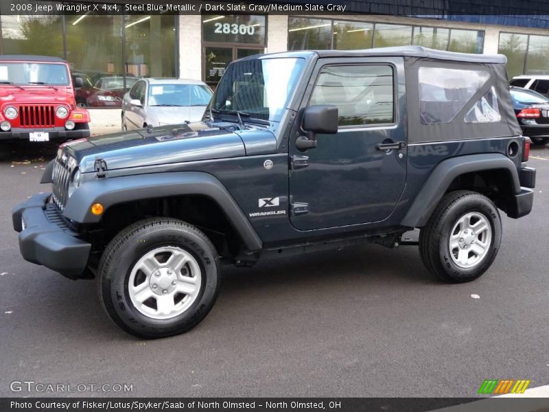 Steel Blue Metallic / Dark Slate Gray/Medium Slate Gray 2008 Jeep Wrangler X 4x4