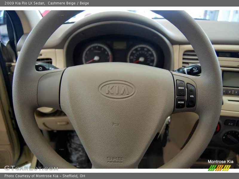 Cashmere Beige / Beige 2009 Kia Rio LX Sedan
