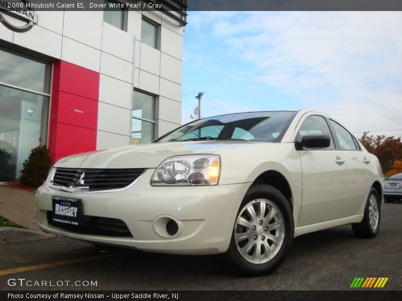 Dover White Pearl / Gray 2008 Mitsubishi Galant ES