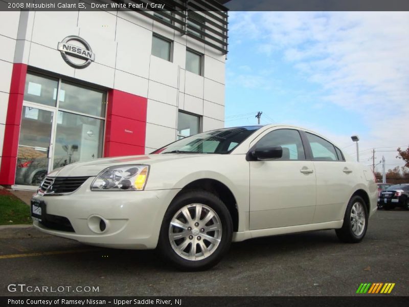 Dover White Pearl / Gray 2008 Mitsubishi Galant ES
