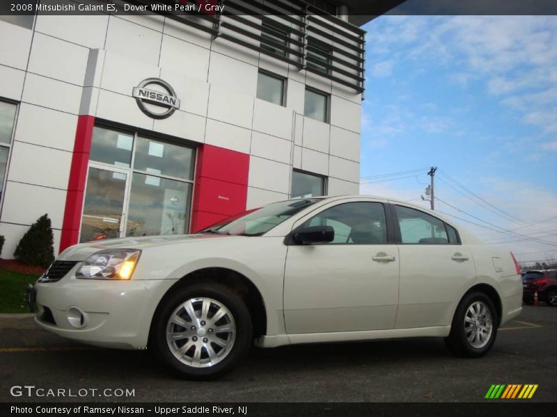 Dover White Pearl / Gray 2008 Mitsubishi Galant ES
