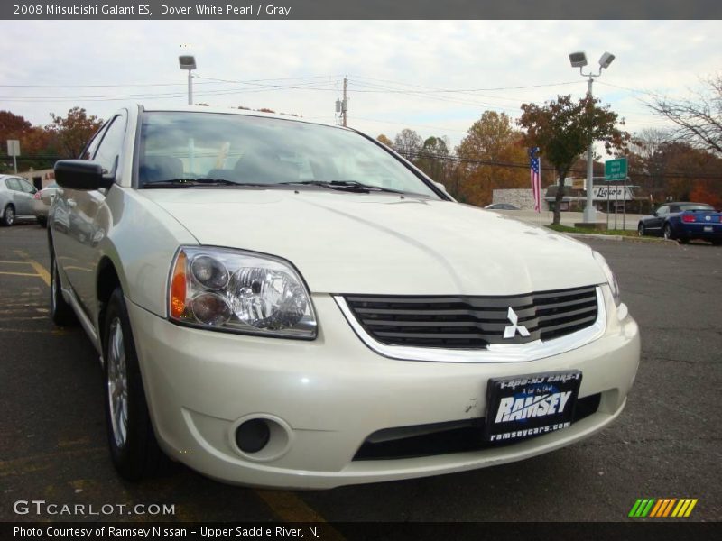 Dover White Pearl / Gray 2008 Mitsubishi Galant ES