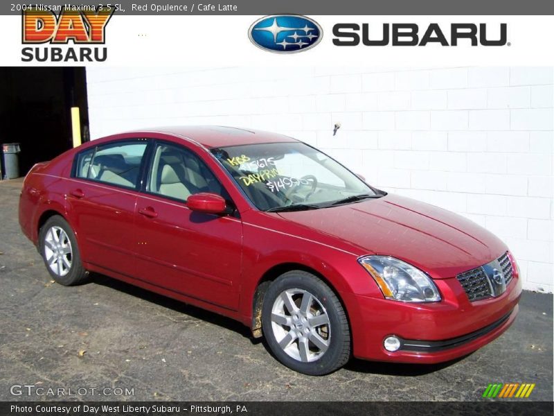 Red Opulence / Cafe Latte 2004 Nissan Maxima 3.5 SL