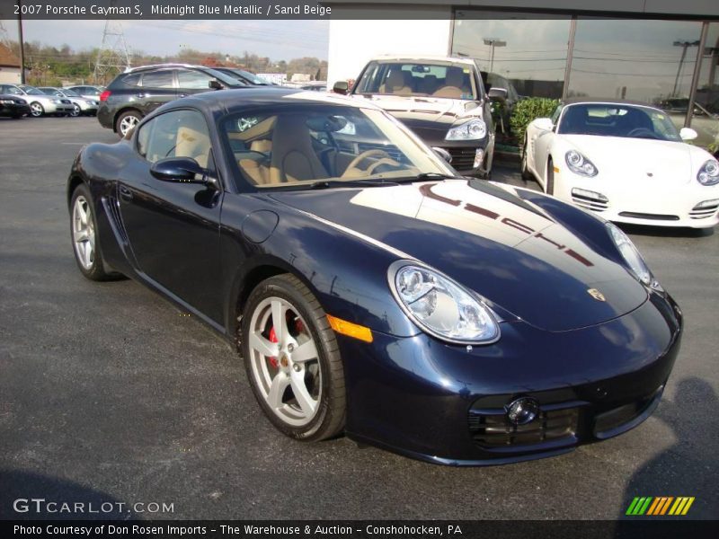 Midnight Blue Metallic / Sand Beige 2007 Porsche Cayman S