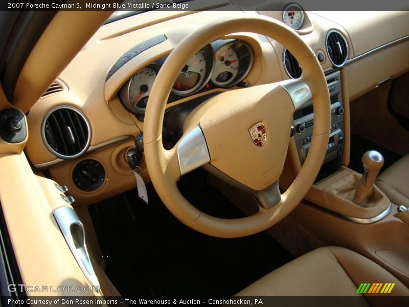 Midnight Blue Metallic / Sand Beige 2007 Porsche Cayman S