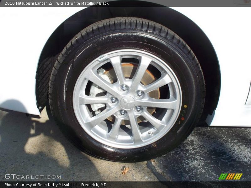 Wicked White Metallic / Black 2010 Mitsubishi Lancer ES