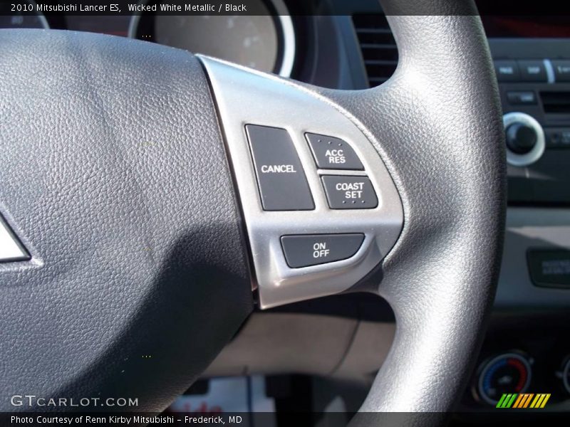Wicked White Metallic / Black 2010 Mitsubishi Lancer ES