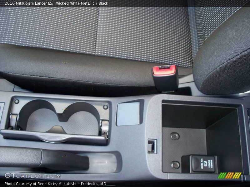 Wicked White Metallic / Black 2010 Mitsubishi Lancer ES