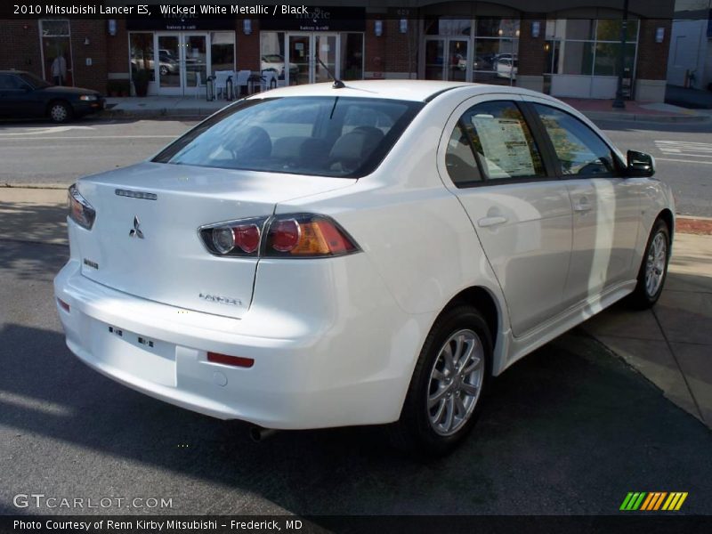 Wicked White Metallic / Black 2010 Mitsubishi Lancer ES