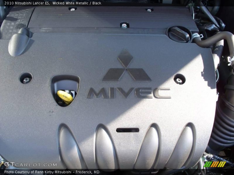 Wicked White Metallic / Black 2010 Mitsubishi Lancer ES