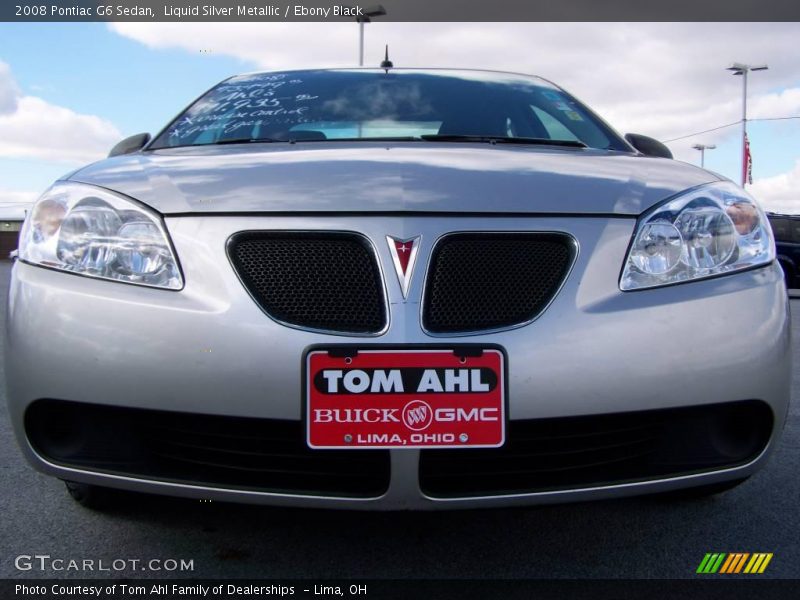 Liquid Silver Metallic / Ebony Black 2008 Pontiac G6 Sedan
