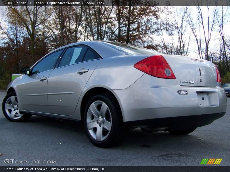Liquid Silver Metallic / Ebony Black 2008 Pontiac G6 Sedan