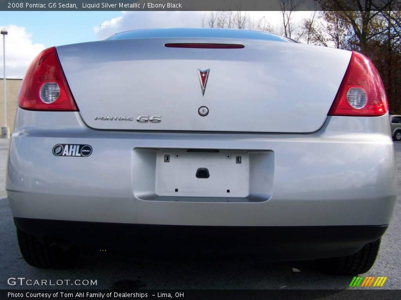 Liquid Silver Metallic / Ebony Black 2008 Pontiac G6 Sedan