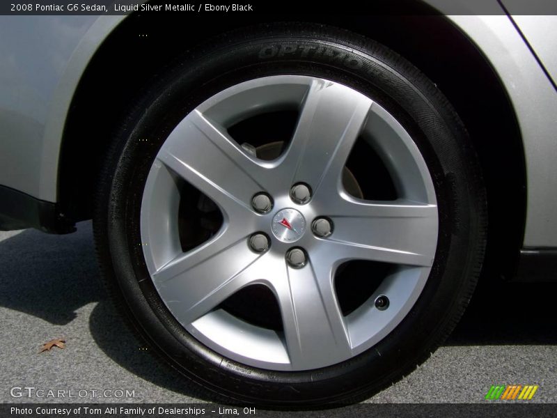 Liquid Silver Metallic / Ebony Black 2008 Pontiac G6 Sedan