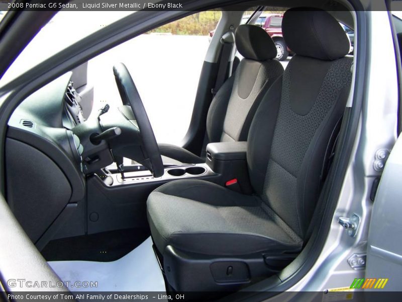 Liquid Silver Metallic / Ebony Black 2008 Pontiac G6 Sedan