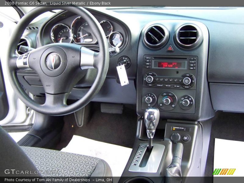 Liquid Silver Metallic / Ebony Black 2008 Pontiac G6 Sedan