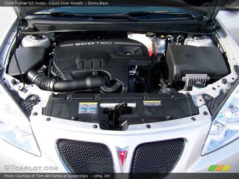 Liquid Silver Metallic / Ebony Black 2008 Pontiac G6 Sedan