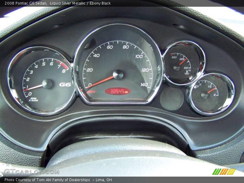 Liquid Silver Metallic / Ebony Black 2008 Pontiac G6 Sedan