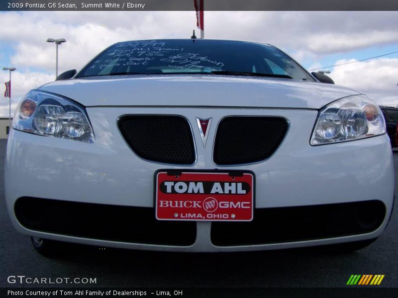 Summit White / Ebony 2009 Pontiac G6 Sedan