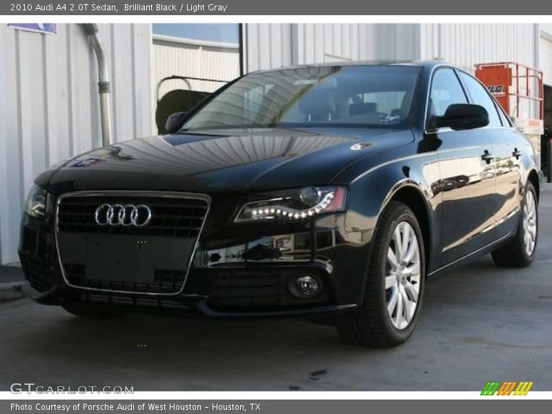 Brilliant Black / Light Gray 2010 Audi A4 2.0T Sedan