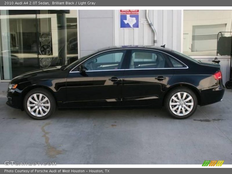 Brilliant Black / Light Gray 2010 Audi A4 2.0T Sedan