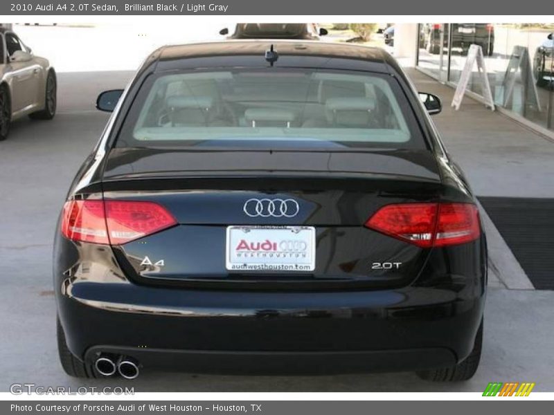 Brilliant Black / Light Gray 2010 Audi A4 2.0T Sedan