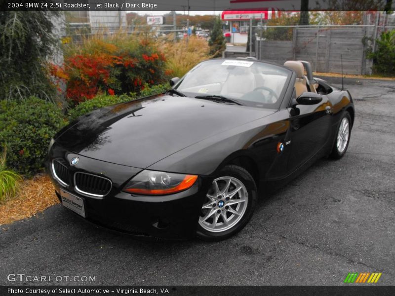 Jet Black / Dark Beige 2004 BMW Z4 2.5i Roadster