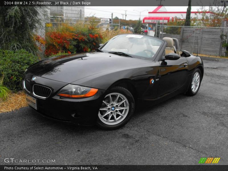 Jet Black / Dark Beige 2004 BMW Z4 2.5i Roadster