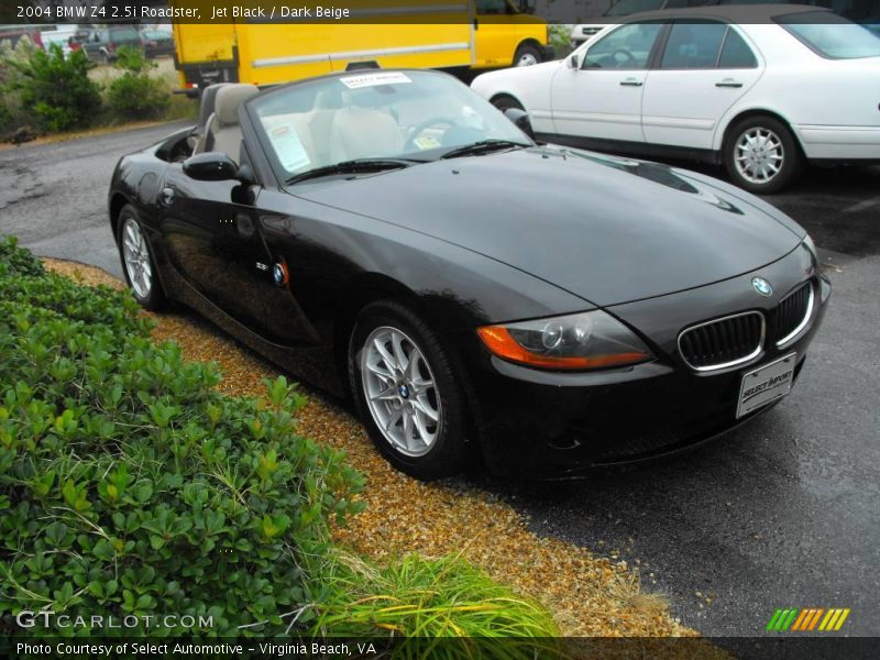 Jet Black / Dark Beige 2004 BMW Z4 2.5i Roadster