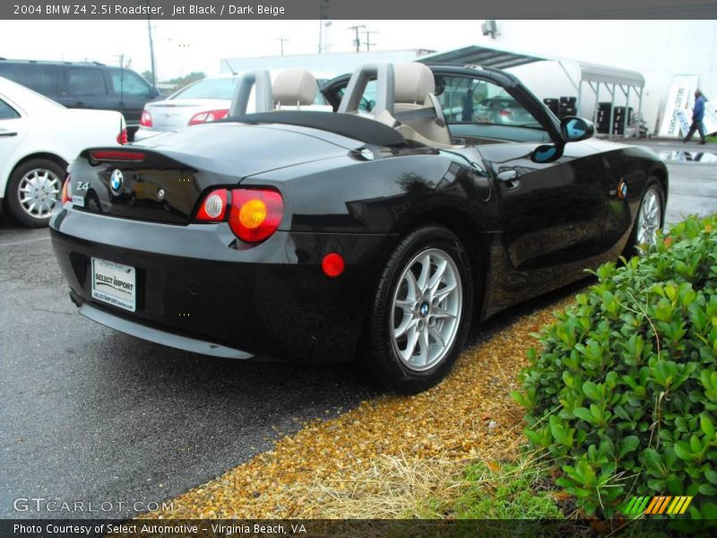 Jet Black / Dark Beige 2004 BMW Z4 2.5i Roadster