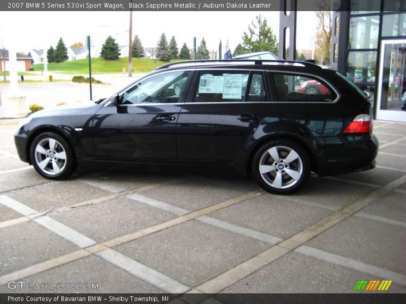 Black Sapphire Metallic / Auburn Dakota Leather 2007 BMW 5 Series 530xi Sport Wagon
