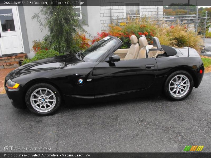 Jet Black / Dark Beige 2004 BMW Z4 2.5i Roadster