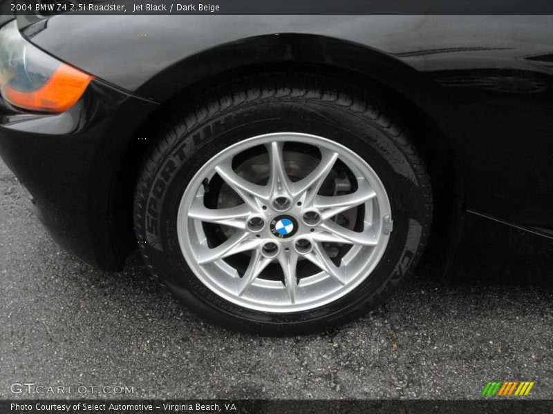 Jet Black / Dark Beige 2004 BMW Z4 2.5i Roadster