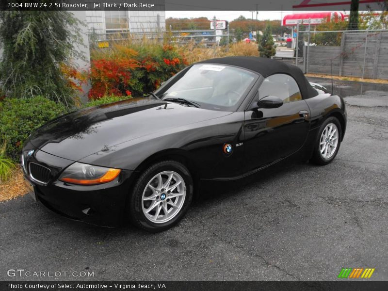 Jet Black / Dark Beige 2004 BMW Z4 2.5i Roadster