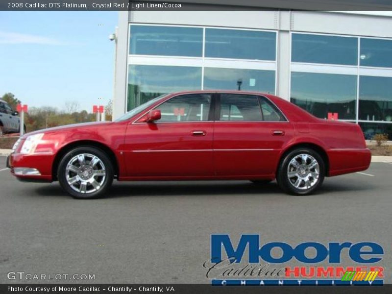 Crystal Red / Light Linen/Cocoa 2008 Cadillac DTS Platinum