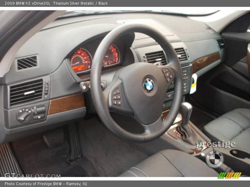 Titanium Silver Metallic / Black 2009 BMW X3 xDrive30i