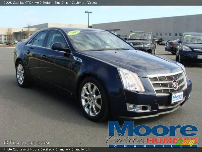 Blue Chip / Cashmere/Cocoa 2008 Cadillac CTS 4 AWD Sedan