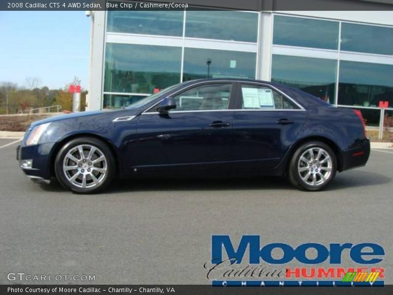 Blue Chip / Cashmere/Cocoa 2008 Cadillac CTS 4 AWD Sedan
