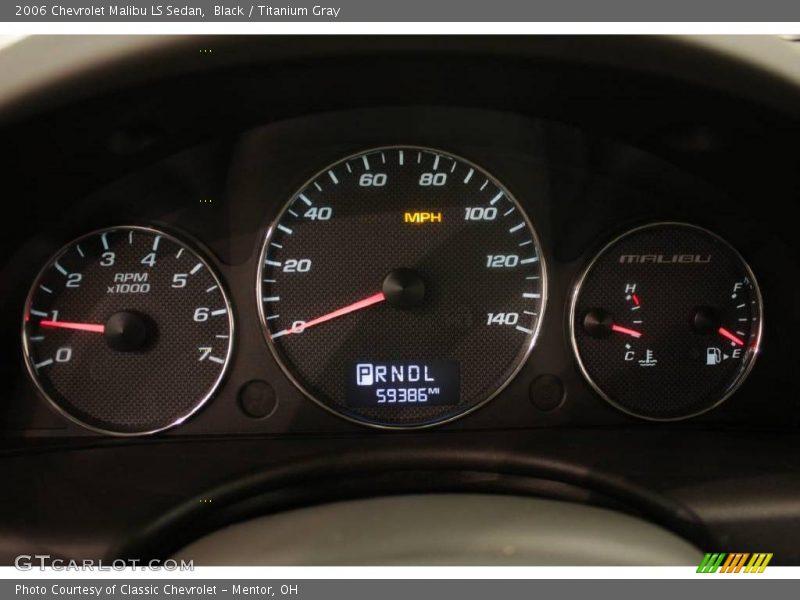 Black / Titanium Gray 2006 Chevrolet Malibu LS Sedan
