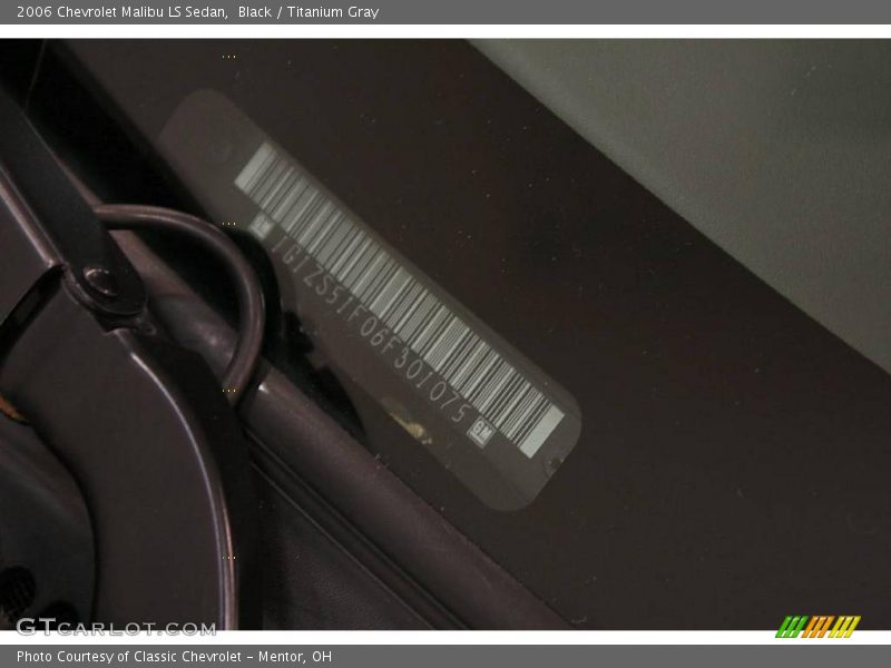 Black / Titanium Gray 2006 Chevrolet Malibu LS Sedan