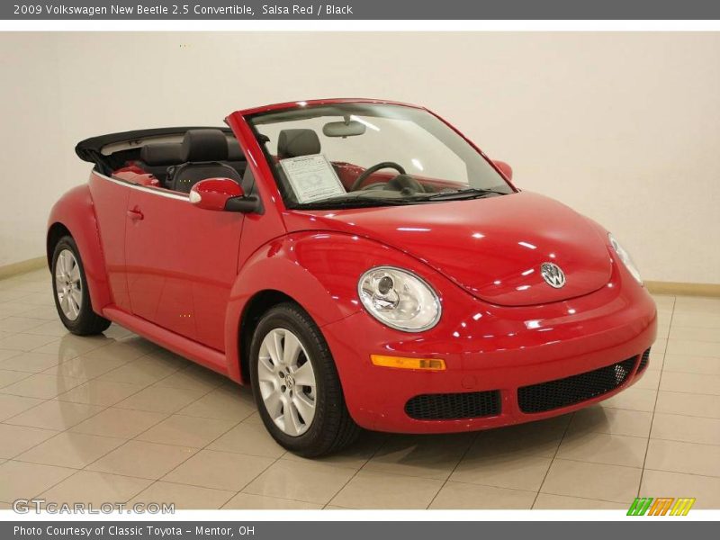 Salsa Red / Black 2009 Volkswagen New Beetle 2.5 Convertible