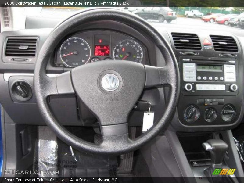 Laser Blue Metallic / Anthracite Black 2008 Volkswagen Jetta S Sedan