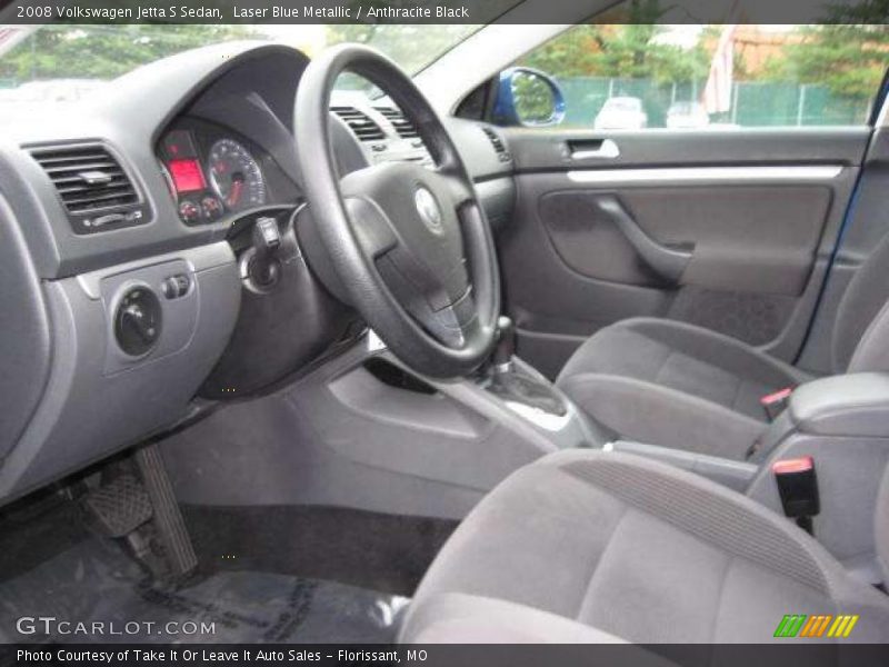 Laser Blue Metallic / Anthracite Black 2008 Volkswagen Jetta S Sedan
