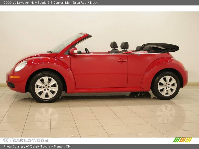 Salsa Red / Black 2009 Volkswagen New Beetle 2.5 Convertible