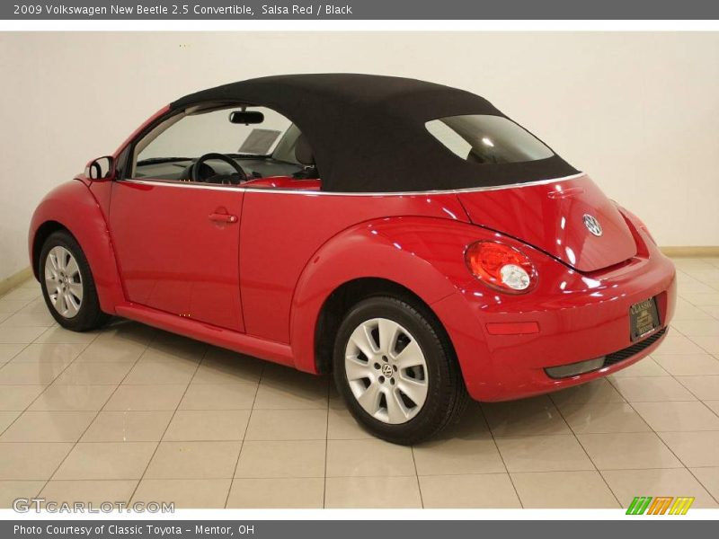 Salsa Red / Black 2009 Volkswagen New Beetle 2.5 Convertible