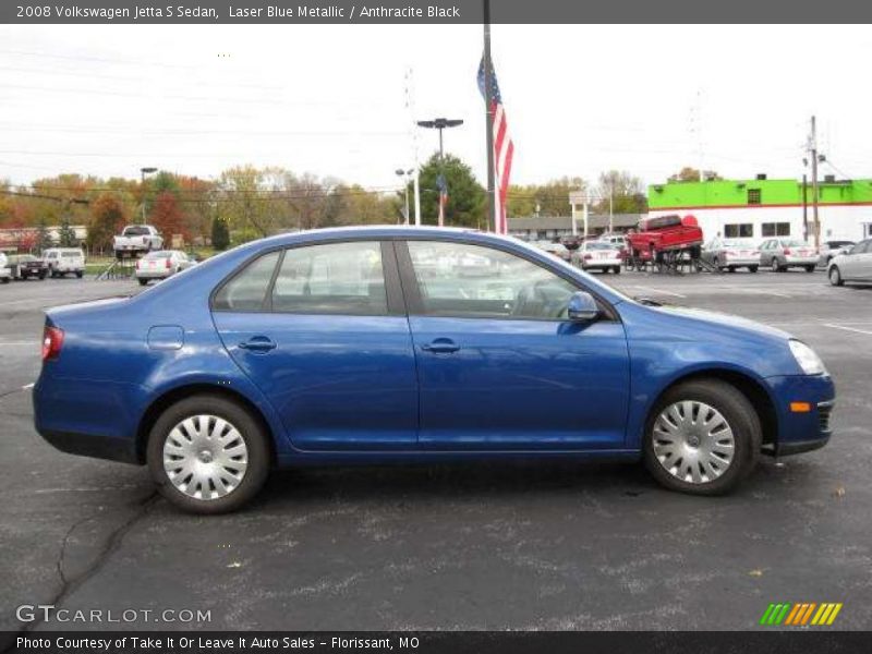 Laser Blue Metallic / Anthracite Black 2008 Volkswagen Jetta S Sedan